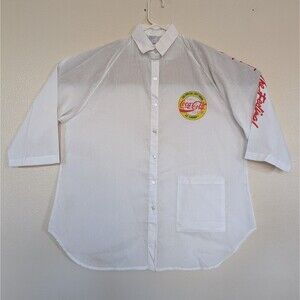 Vintage Coca Cola OSFA Work Shirt Soda Jerk Fountain Can’t Beat The Feeling Coke